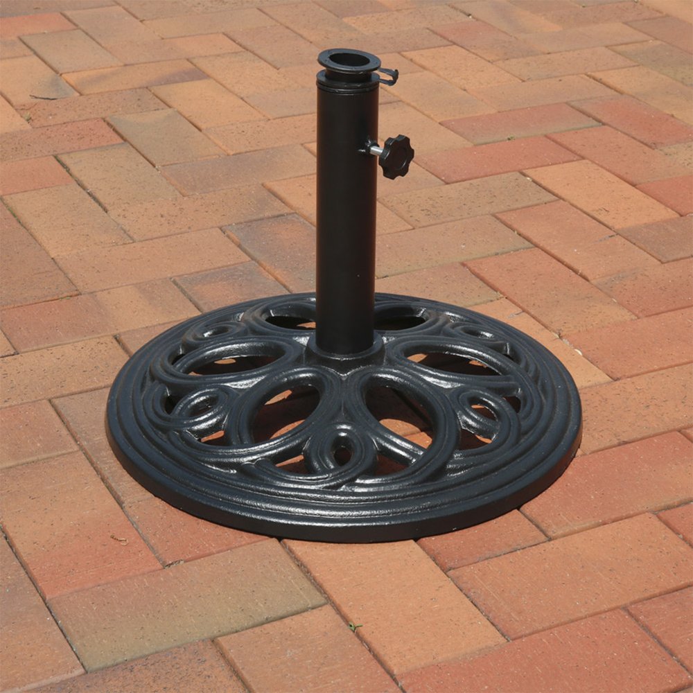 Black Market Umbrella Cast iron Free Standing Adjustable Umbrella Base