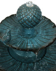 27" Teal Blue Ceramic Birds Garden Hanging Wall or Door Decor