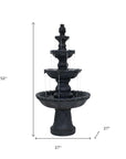 52" Black Heavy Duty Plastic Garden Hanging Wall or Door Decor