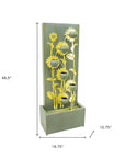 49" Light Green Steel LED lights Garden Hanging Wall or Door Decor
