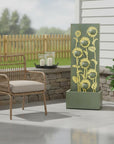 49" Light Green Steel LED lights Garden Hanging Wall or Door Decor