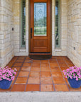 Set of Two Dark Blue Ceramic Round Pot Planter