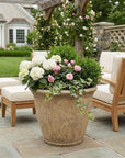 20" X 24" Beige Heavy Duty Plastic Round Pot Planter