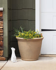 20" X 24" Beige Heavy Duty Plastic Round Pot Planter