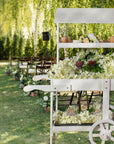 49" White Solid Wood Garden Hanging Wall or Door Decor