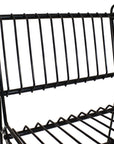 29" Black Steel Outdoor Bar Height Chair