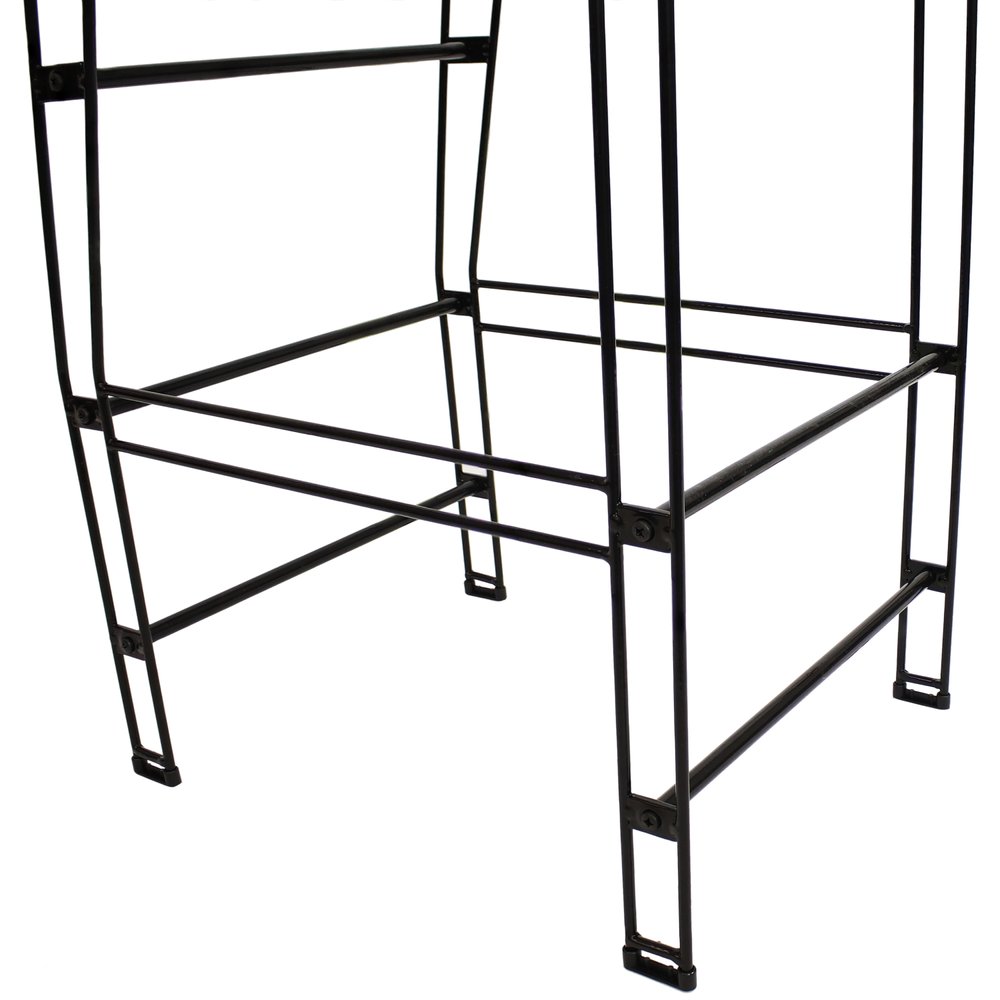 29" Black Steel Outdoor Bar Height Chair