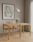 60" Natural Solid Wood Extendable Outdoor Dining Table