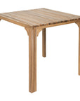 60" Natural Solid Wood Extendable Outdoor Dining Table