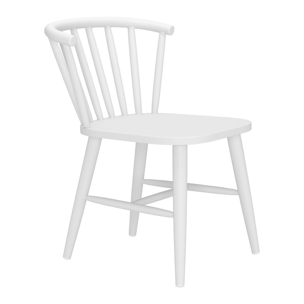 White Aluminum Windsor Back Dining Side Chair