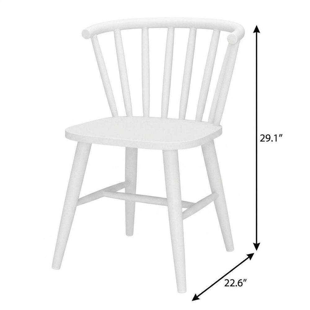 White Aluminum Windsor Back Dining Side Chair