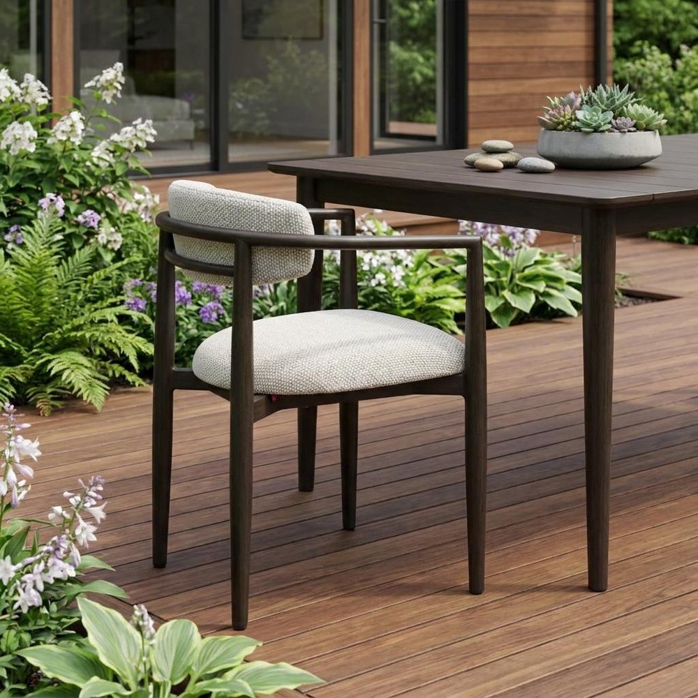 22" White Aluminum Outdoor Dining Chair