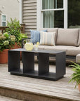 36" Charcoal Aluminum Outdoor Coffee Table