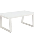 43" White Aluminum Outdoor Coffee Table