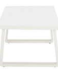 43" White Aluminum Outdoor Coffee Table