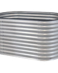 32" X 63" Silver Metal Oval Raised Garden Bed