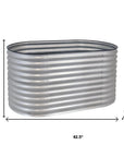32" X 63" Silver Metal Oval Raised Garden Bed