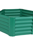 16" X 41" Green Steel Hexagon Planter Box