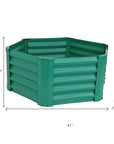 16" X 41" Green Steel Hexagon Planter Box