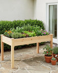 49" X 25" Natural Rectangular Raised Garden Bed