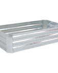 12" X 48" Silver Metal Rectangular Raised Garden Bed