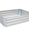 12" X 48" Silver Steel Rectangular Raised Garden Bed