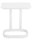 22" White Aluminum Outdoor Side Table