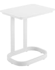 22" White Aluminum Outdoor Side Table