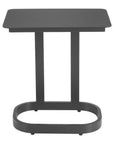 22" Black Aluminum Outdoor Side Table