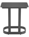 22" Black Aluminum Outdoor Side Table