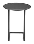 20" Black Aluminum Round Outdoor Side Table