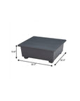 32" Gray Aluminum Square Outdoor Coffee Table