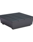 32" Gray Aluminum Square Outdoor Coffee Table