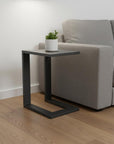 18" Black Aluminum Outdoor Side Table
