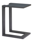 18" Black Aluminum Outdoor Side Table