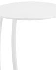 20" White Aluminum Round Outdoor Side Table