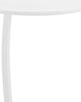20" White Aluminum Round Outdoor Side Table