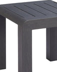 23" Black Aluminum Square Outdoor Side Table