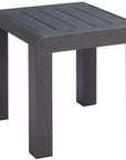 23" Black Aluminum Square Outdoor Side Table