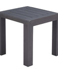23" Black Aluminum Square Outdoor Side Table