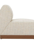 24" Beige Aluminum Outdoor Accent Chair