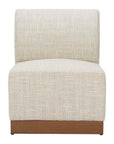 24" Beige Aluminum Outdoor Accent Chair