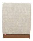 24" Beige Aluminum Outdoor Accent Chair