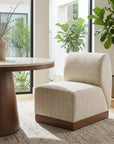 24" Beige Aluminum Outdoor Accent Chair