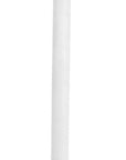 24" White Wood and Steel Rounded Bar Table