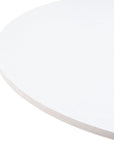 24" White and Gold Wood and Steel Rounded Bar Table