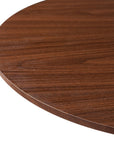 24" Brown and Black Wood and Steel Rounded Bar Table