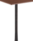 24" Brown and Black Wood and Steel Square Bar Table