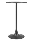 24" Black Faux Terrazzo and Steel Rounded Bar Table
