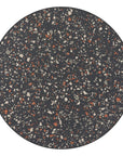 24" Black Faux Terrazzo and Steel Rounded Bar Table